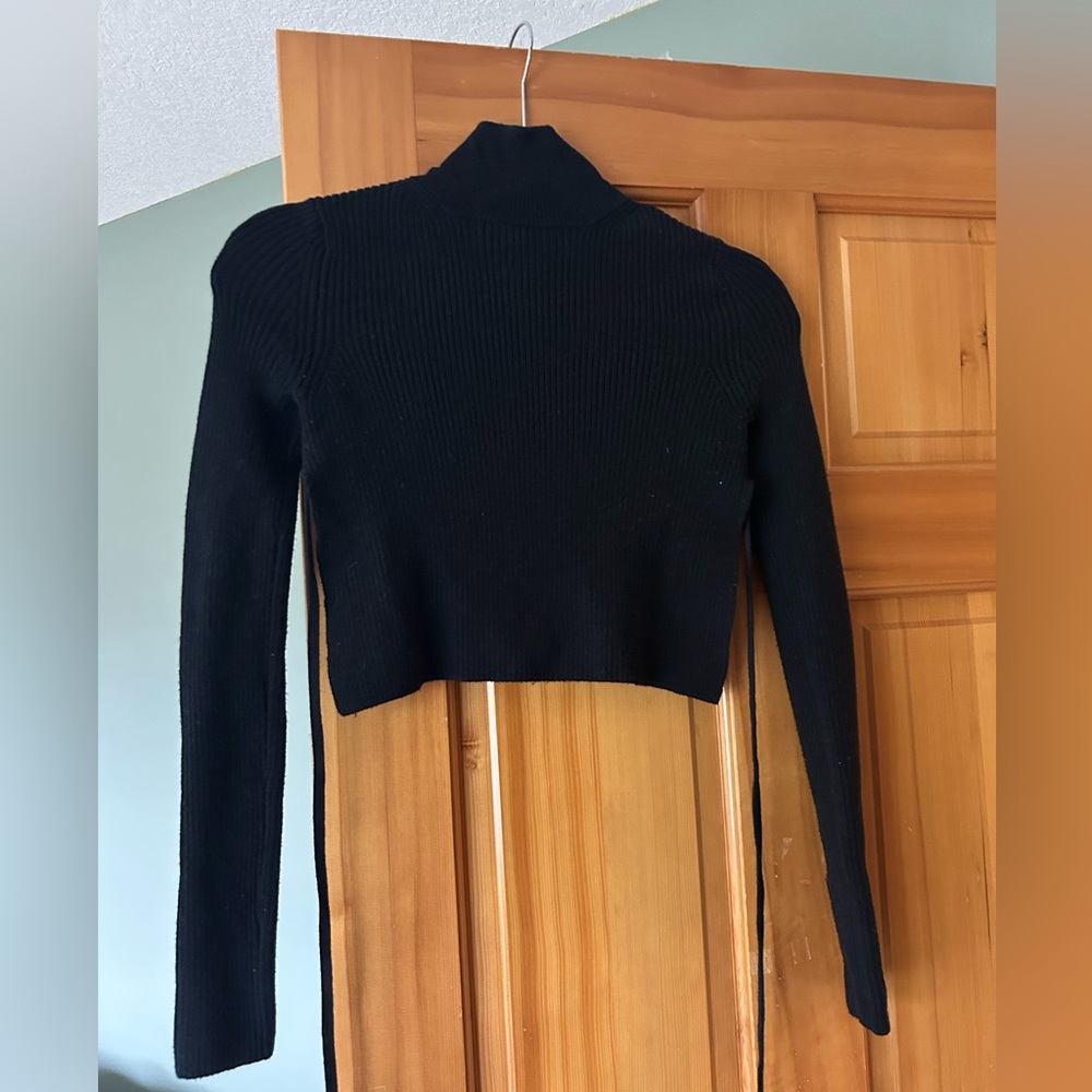 Camila Coelho - Meriam Tie Back Sweater in Black - S - worn once